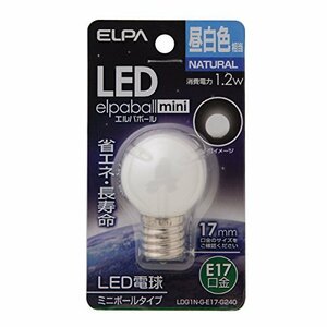 ELPA エルパ LED電球G30形E17 昼白色 屋内用 省エネタイプ LDG1N-G-E17-G240(中古 未使用品)　(shin