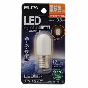 【新品】 ELPA LED電球 ナツメ形　35lm（電球色相当）elpaballmini LDT1L-G-E17-G111　(shin