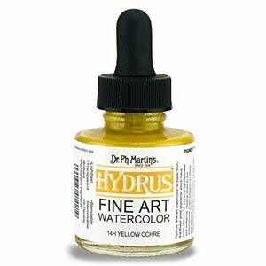 Dr. Ph. Martin's Hydrus Fine Art Watercolor, 1.0 oz, Yellow Ochre (14H(未使用品)　(shin