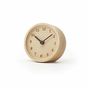 レムノス 置き時計 MUKU desk clock ブナ LC12-05 BN Lemnos(中古 未使用品)　(shin