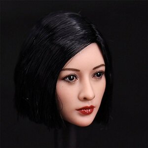 1/6 フィギュア 用 アクセサリー/フィメール 女性・ヘッド（ブラックショッ(未使用品)　(shin