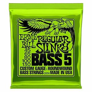 【正規品】 ERNIE BALL ベース弦 5弦 レギュラー (45-130) 2836 Regular Slinky Bass (中古品)　(shin
