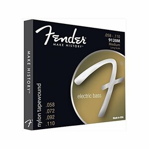 Fender エレキベース弦 9120 Bass Strings Nylon Tapewound.058-.110(中古品)　(shin