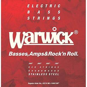 WARWICK ワーウィック エレキベース弦 4弦セットステンレス 42210 RED Strings Medium Light(中古品)　(shin