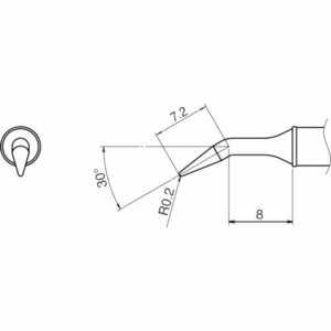 白光 こて先/0.2RLB型 T3102JL02(中古品)　(shin