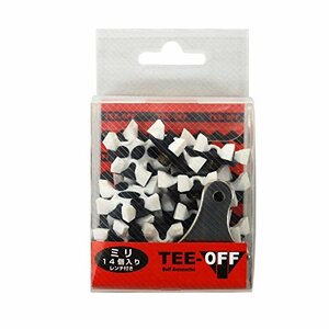 LEZAX(レザックス) TEE-OFF ミリタイプ鋲（14個入り） ブラックｘホワイト (未使用品)　(shin