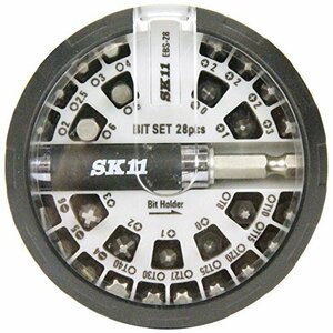 SK11 差替えビットセット コンパクトケース入り 28PCS EBS-28(中古 未使用品)　(shin