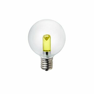 ELPA LED装飾電球 ミニボール球形 口金直径17mm G50 クリアイエロー LDG1CY-G-E17-G264(中古 未使用品)　(shin