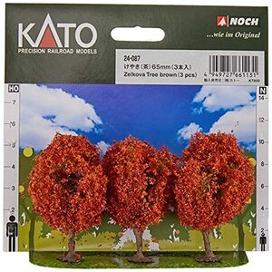 KATO Nゲージ けやき 茶 65mm 3本入 24-087 ジオラマ用品(中古 未使用品)　(shin