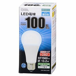 OHM LED電球 一般電球形 100形相当 口金直径26mm 昼白色 [品番]06-1738 LDA13N-G AG5(中古 未使用品)　(shin