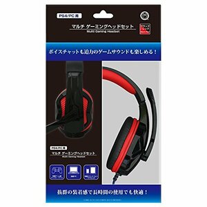 (PS4/PC用) マルチ ゲーミングヘッドセット (ブラックレッド) - PS4(中古 未使用品)　(shin