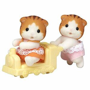 シルバニアファミリー 人形 【メイプルネコのふたごちゃん】 ニ-110(中古 未使用品)　(shin