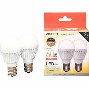 アイリスオーヤマ LED電球 E17 広配光 60W 形相当 電球色 2個セット LDA6L-G-E17-6T6-E2P(中古 未使用品)　(shin