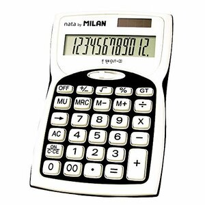  Milan 12 column calculator 152012BL white × black ( secondhand goods ) (shin