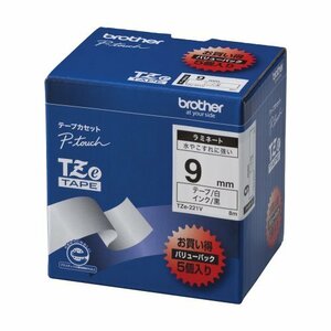 [brother original ]pi- Touch laminate tape TZe-221V width 9mm ( black character / white )( secondhand goods ) (shin