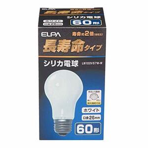 朝日電器 ELPA 長寿命シリカ LW100V57W-W ホワイト 60W(中古品)　(shin