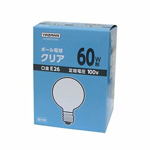 ヤザワ ボール電球60W形クリア GC100V57W95(中古品)　(shin