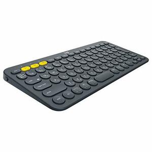 ロジクール ワイヤレスキーボード 無線 キーボード 薄型 小型 K380BK Bluetoothワイヤレス Windows Mac iOS Android C(中古品)　(shin