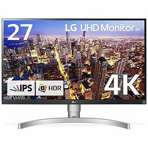 LG モニター ディスプレイ 27UK650-W 27インチ/4K/HDR10対応(標準輝度:350cd/?)/IPS非光沢/HDMI×2、DisplayPort/高 (中古品)　(shin