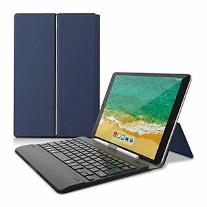 エレコム キーボード Bluetooth タブレット汎用ケース一体型 8.5~11.1インチ(iPad Pro 9.7/10.5/11対応)ブルー TK-CAP(中古品)　(shin