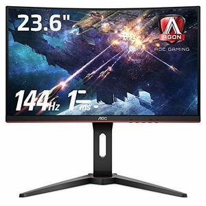 AOC ゲーミング モニター C24G1/11 (23.6インチ/144Hz/1ms/VA 曲面パネル/HDMI×2 DP×1)(中古品)　(shin