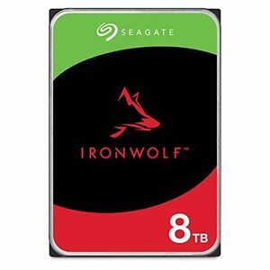 Seagate IronWolf 3.5” データ復旧3年付 8TB 内蔵HDD(CMR) 3年保証 24時間稼動 PC NAS 用 RVセンサーST8000VN004(中古品)　(shin