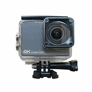 SAC 4K/60fps対応アクションカメラ WiFi搭載 30M防水ケース リモコン付き 黒色モデル MC8060BK(中古品)　(shin