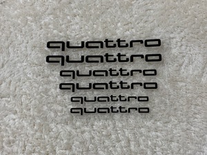 アウディAudi　quattroホイールボディブレーキキャリパー等耐熱 デカール ステッカー 黒ストレートシール
