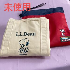 PLAZA online store限定！完売 スヌーピー×L.L.Bean ポーチ付きグローサリートート 