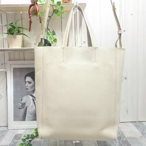 セリーヌ CELINE フィービーファイロ バーティカル カバ スモール 2WAYバッグ トートバッグ ショルダーバッグ レザー ホワイト系_画像2