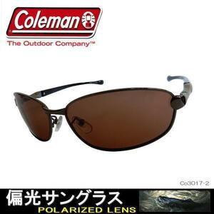 【偏光サングラス】Coleman Co3017-2★ブラウン★Ｆ：メタリックブラウン♪