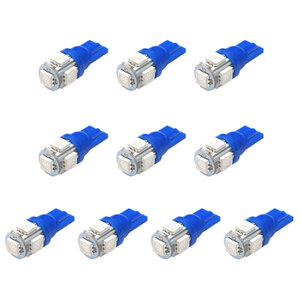 10 piece set ** 24V color LED blue blue SMD 5 ream T10 LED Wedge lamp truck deco truck dump bus large car 