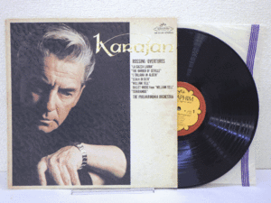 LP レコード Herbert von Karajan ヘルベルト フォン カラヤン セヴィリャの理髪師 フィルハーモニア管弦楽団 【E+】 D16332T