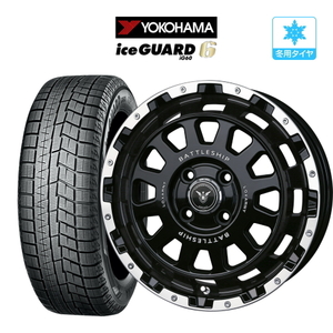 スタッドレスタイヤ 4本セット BADX ロクサーニ バトルシップ ネオ YOKOHAMA アイスガード IG60 165/65R15 タフト