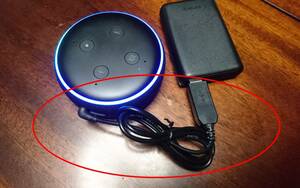 Echo Dot 3世代 4世代 5世代 電源USB化ケーブル 黒4本