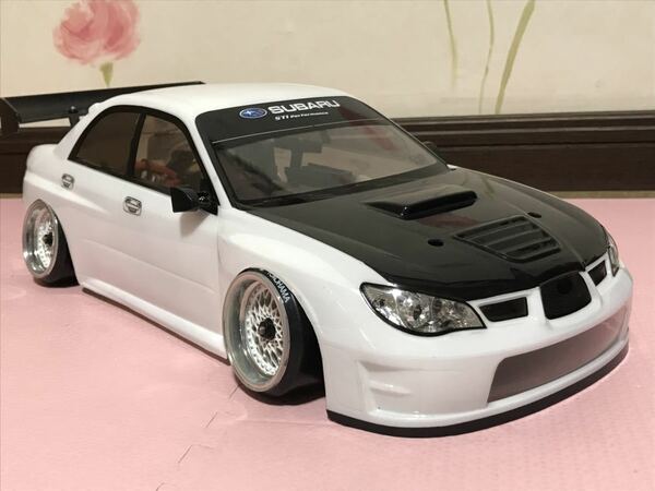 送料無料　1/10 タミヤ　スバル　インプレッサ　STI ホワイト　ラジコンボディ　TAMIYA SUBARU IMPREZA