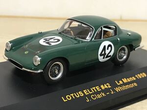 送料無料　1/43 ロータス　エリート　#42 ルマン　1959 ミニカー　イクソ ixo LOTUS ELITE Le Mans クラシックカー