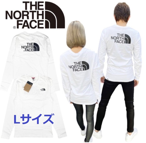 ノースフェイス 長袖 Tシャツ NF0A2TX1 イージー ハーフドーム ホワイト Lサイズ バックロゴ THE NORTH FACE L/S EASY TEE 新品