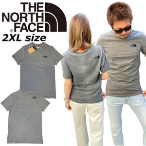 ノースフェイス 半袖 Tシャツ NF0A2TX5 シンプルドーム グレー 2XLサイズ ロゴ ユニセックス THE NORTH FACE S/S SIMPLE DOME TEE 新品