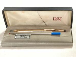 【超美品】 CROSS クロス クラシックセンチュリー 14金張 旧ロゴ ボールペン 互換リフィル付