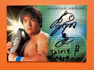 成瀬昌信　直筆サインカード　autograph card 新日本プロレス　collecara A