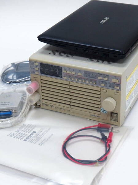 電子負荷自動計測セット/KENWOOD/PEL151-201/Agilent USB-GPIB/ノートPC+プログラム/説明書付/全美品/測定精度確認済/匿名送料無料