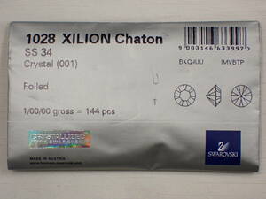  Swarovski crystal tea ton #1028 SS34 [A] embedded type large amount k Ray art accessory handmade materials rare unopened 