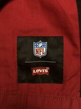 ◆ LEVI’S x NFL ◆ リーバイス 良好 別注 Wネーム アトランタファルコンズ ロゴ 4ポケット ブラック トラッカージャケット Gジャン L 黒_画像9