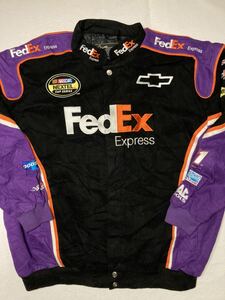 ◆ CHASE ◆ 良好 チェイス 豪華刺繍 NASCAR ナスカー FedEx フェデックス シボレー フルデコ カスタム ツイル レーシング ジャケット XXXL