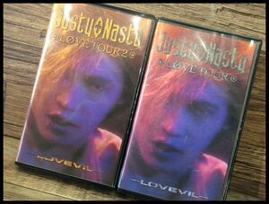  бесплатная доставка G① превосходный товар JUSTY NASTY Justy na стойка LOVE TOUR + LOVE TOUR2 VHS видео 2 шт. комплект стикер есть глициния мыс . один CRAZEk Rays ②