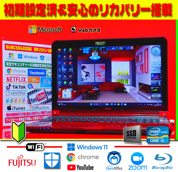 薄型ブルー 美品＆即使用 7世代目 大容量1TB ズーム 無線 光沢液晶