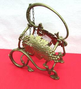  Italy made wine holder wine rack brass grape interior display objet d'art import miscellaneous goods 