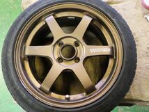 ★RAYS VOLKRACING TE37ソニック★16インチ 2本SET 205/45ZR16 社外 アルミ 100 4H 65mm 16 7J +48 中古 タイヤ ホイール_画像2