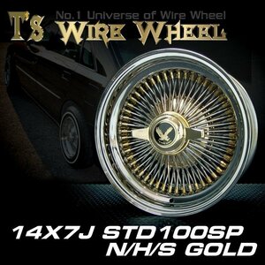 0tis Factory тросик колесо 14×7J стандартный [ ниппель / ступица / spinner ] Gold 100SP колесо 4шт.@+ принадлежности комплект 